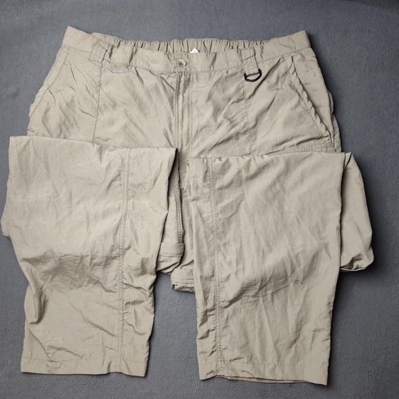 Columbia PFG Pants Mens 2XT Khaki Convertible Zip Off Cargo Nylon Outdoor Hiking - Picture 3 of 13